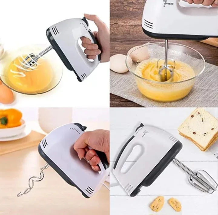 7-Speed Electric Hand Mixer – Multifunction Kitchen Egg Beater & Dough Mixer