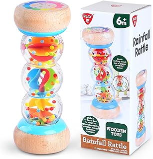 Wooden Rainfall Rattle Toy